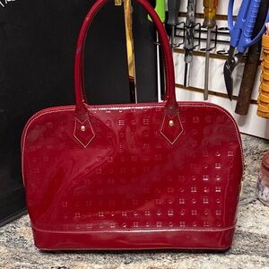 Arcadia ruby red dome satchel